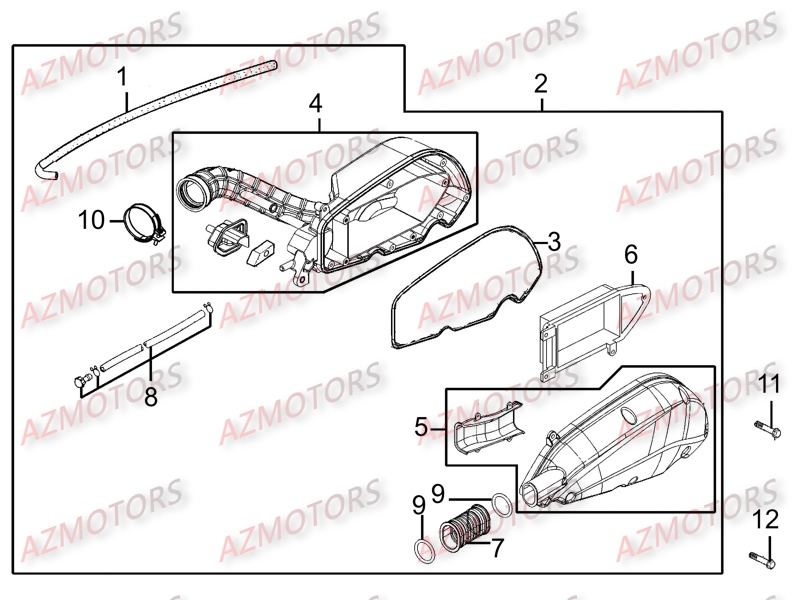 Boite A Air KYMCO Pièces Scooter Kymco PEOPLE ONE 125 4T EURO III