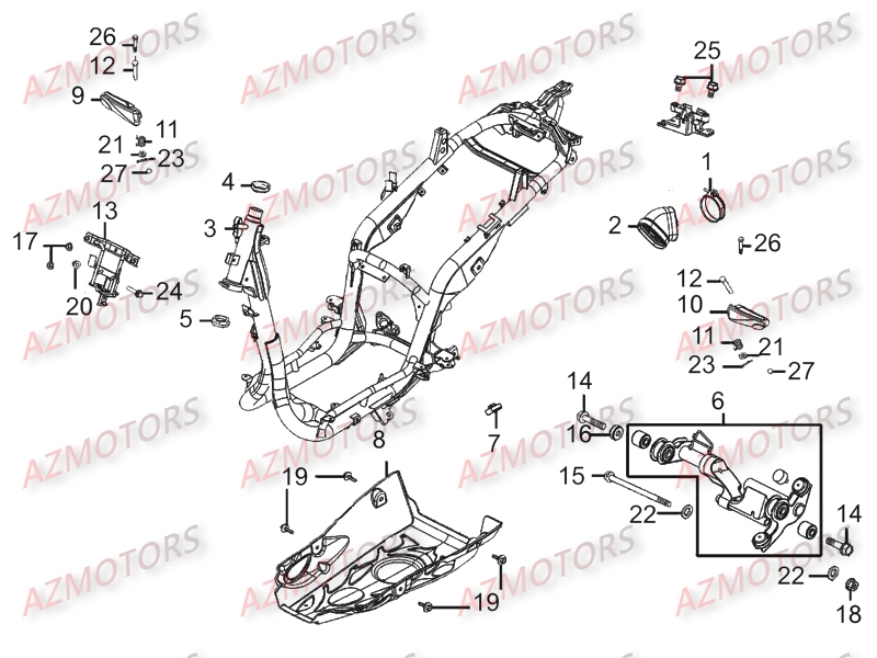 CHASSIS pour PEOPLE125-ONE