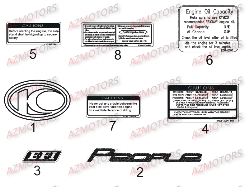 DECORS KYMCO PEOPLE125 ONE
