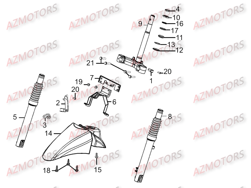 FOURCHE KYMCO PEOPLE125 ONE