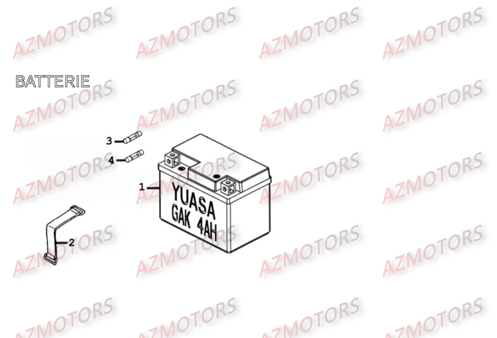 BATTERIE YTX7A-BS YUASA (ORIGINE) KYMCO pour BATTERIE de PEOPLE125-S-III BATTERIE YTX7A-BS YUASA (ORIGINE) KYMCO pour BATTERIE de PEOPLE125-S-III