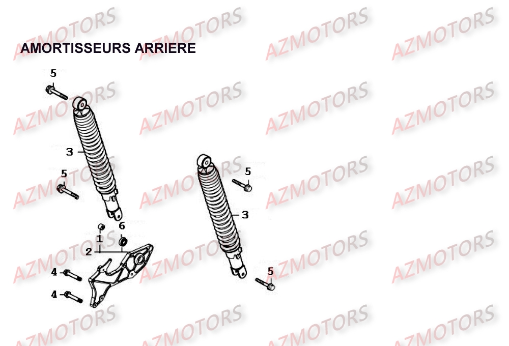 Amortisseurs Arriere KYMCO Pièces Scooter Kymco PEOPLE 250 4T EURO II-