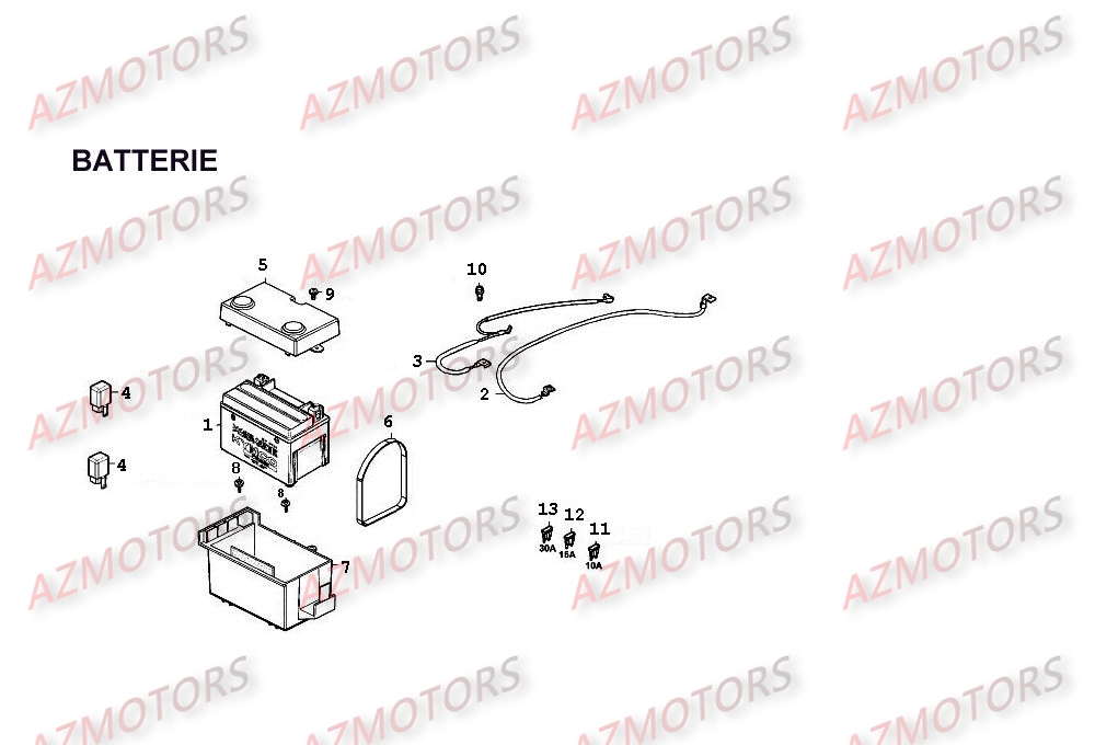 BATTERIE KYMCO Pièces Scooter Kymco People PEOPLE 250 4T EURO II-
