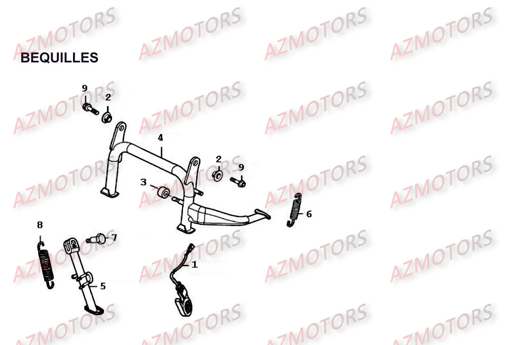 Bequilles KYMCO Pièces Scooter Kymco PEOPLE 250 4T EURO II-