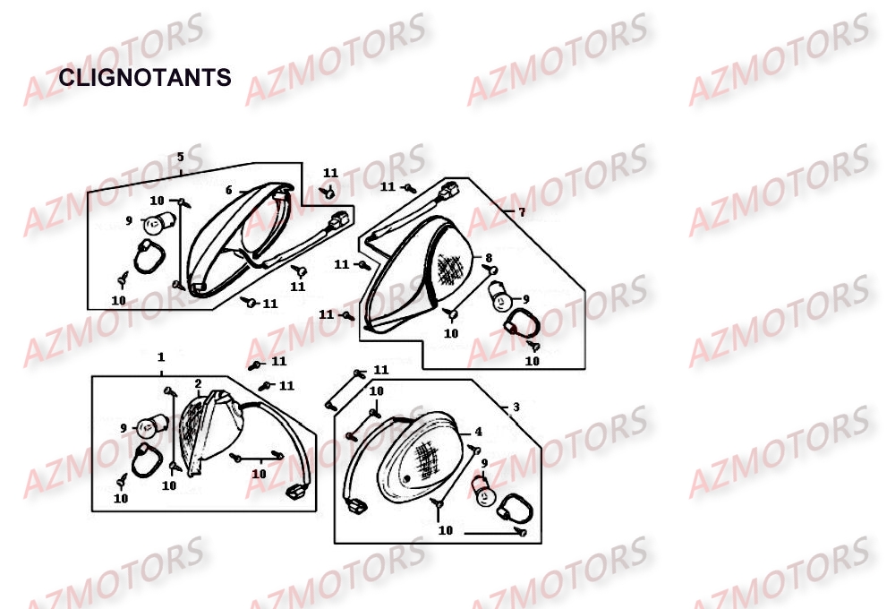 CLIGNOTANTS pour PEOPLE250-II