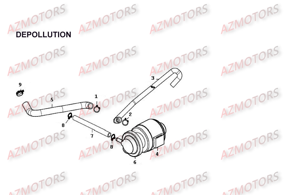 DEPOLLUTION KYMCO Pièces Scooter Kymco People PEOPLE 250 4T EURO II-