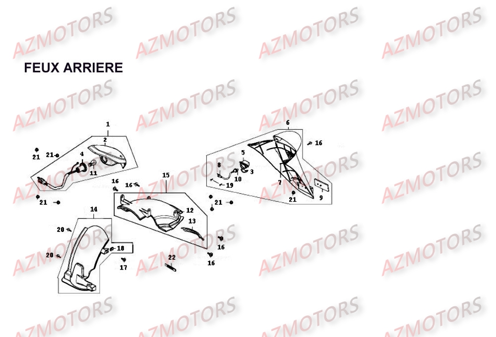 FEU ARRIERE KYMCO PEOPLE250 II