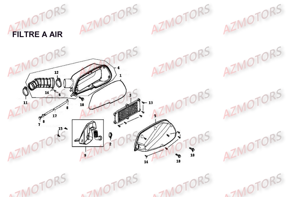 FILTRE A AIR pour PEOPLE250-II