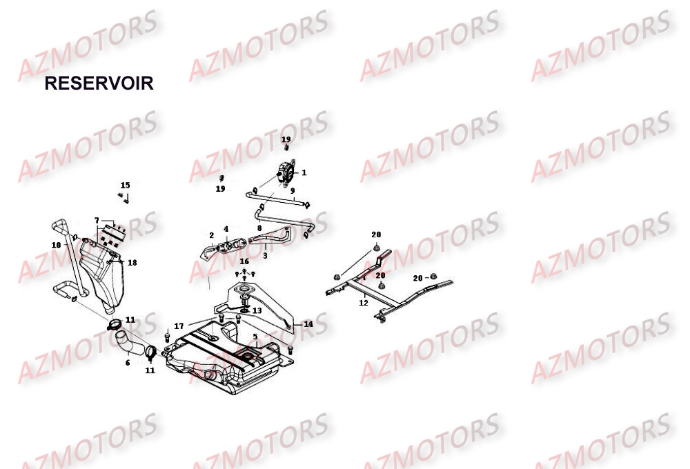 Reservoir KYMCO Pièces Scooter Kymco PEOPLE 250 4T EURO II-