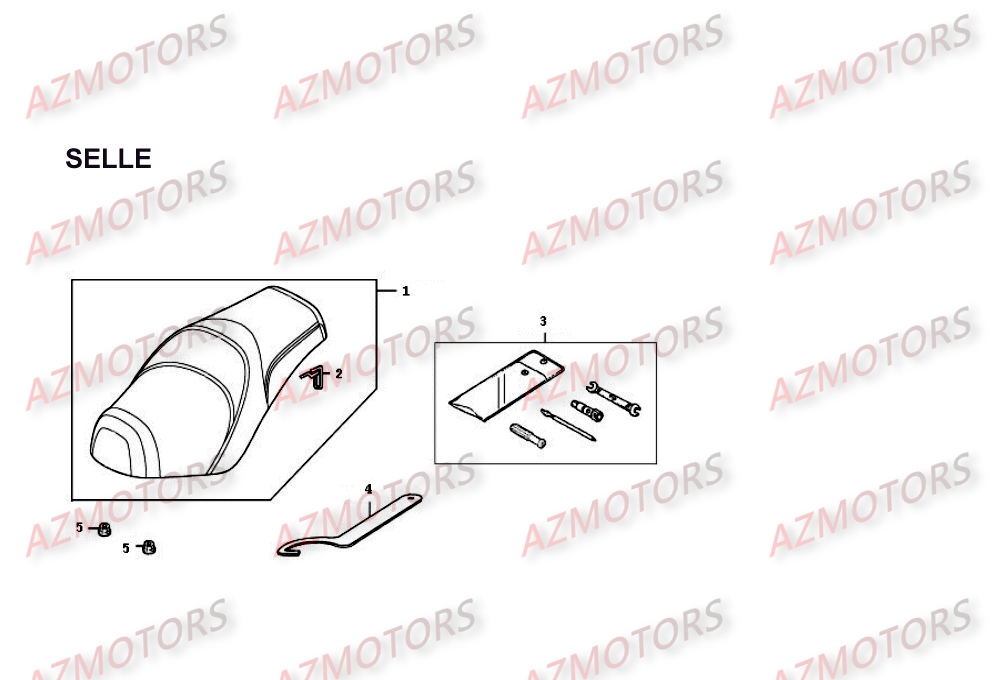 Selle KYMCO Pièces Scooter Kymco PEOPLE 250 4T EURO II-