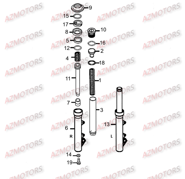 BATON DE FOURCHE KYMCO PEOPLE250 S AFI III