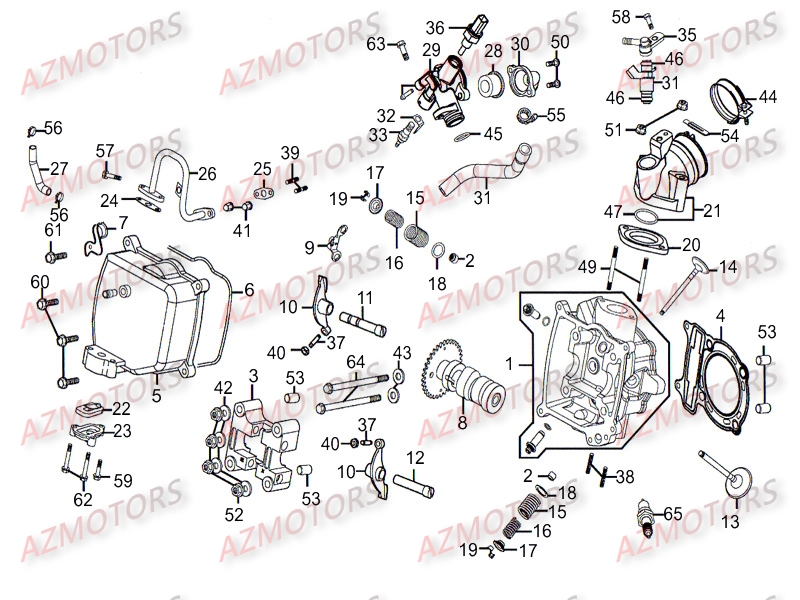 Culasse KYMCO Pièces PEOPLE 250 S AFI 4T EURO III