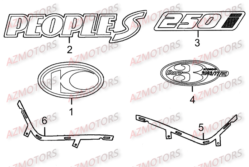 Decors KYMCO Pièces PEOPLE 250 S AFI 4T EURO III