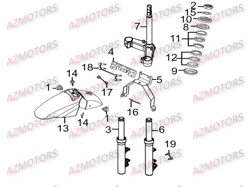 FOURCHE KYMCO PEOPLE250 S AFI III