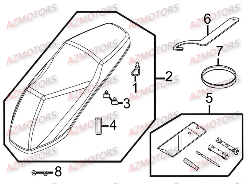 Selle KYMCO Pièces PEOPLE 250 S AFI 4T EURO III