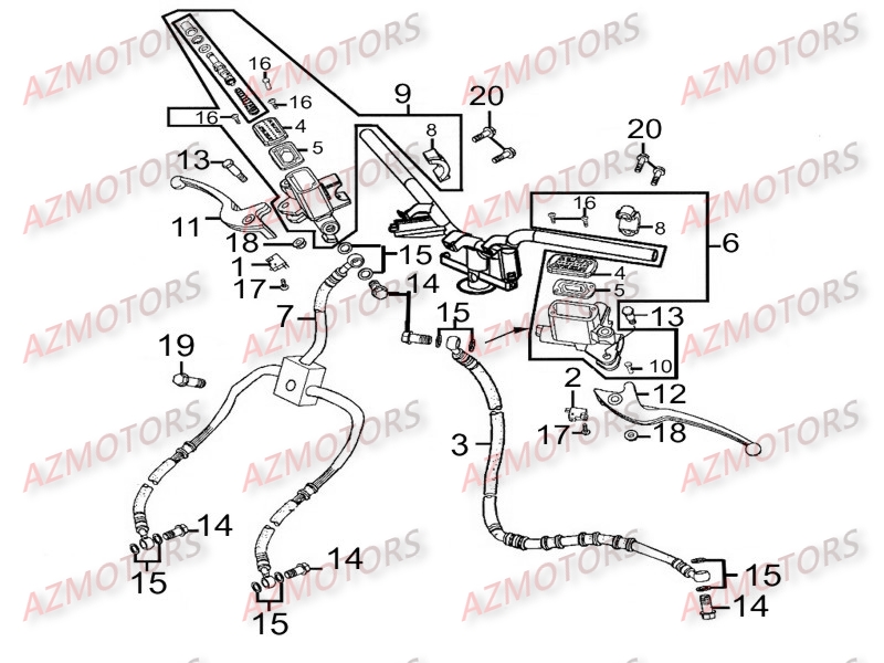 Systeme De Freins KYMCO Pièces PEOPLE 250 S AFI 4T EURO III