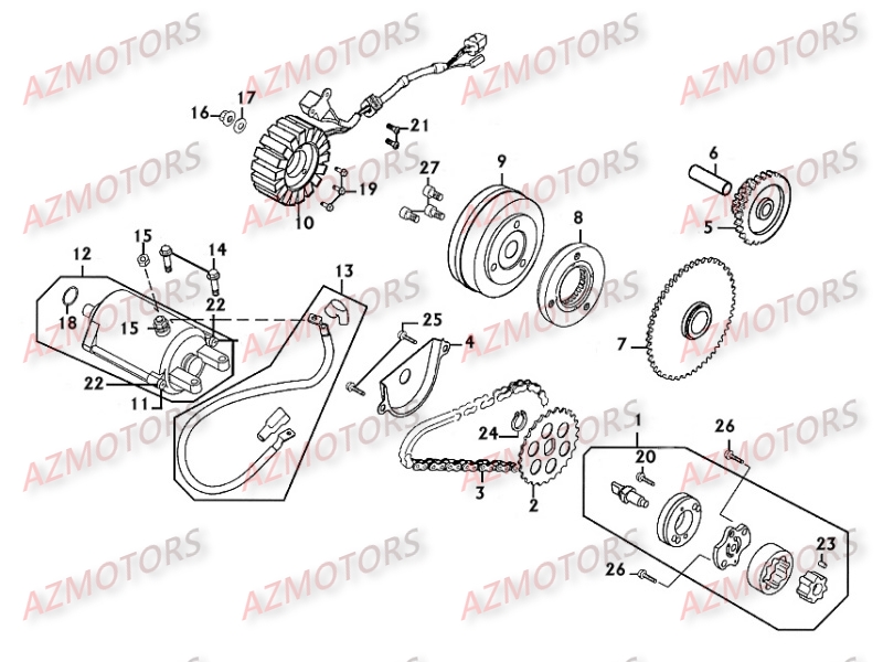 Allumage   Pompe A Huile KYMCO Pièces Scooter Kymco PEOPLE 250 S 4T EURO II -