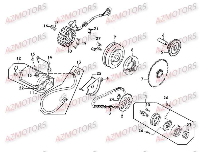 ALLUMAGE - POMPE A HUILE KYMCO Pièces Scooter Kymco PEOPLE 250 S 4T EURO II -