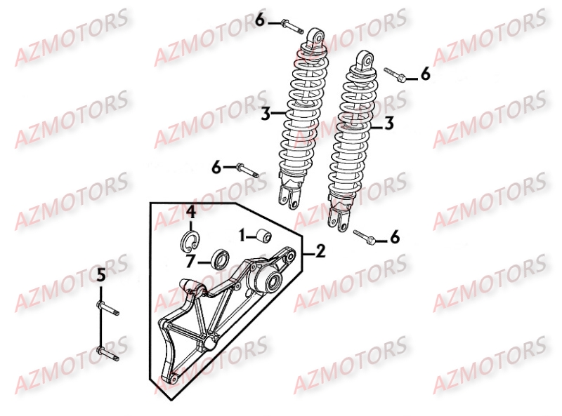 AMORTISSEURS KYMCO PEOPLE250 S II