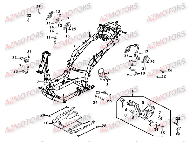 CHASSIS pour PEOPLE250-S-II