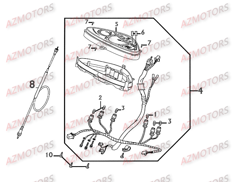 Compteur KYMCO Pièces Scooter Kymco PEOPLE 250 S 4T EURO II -