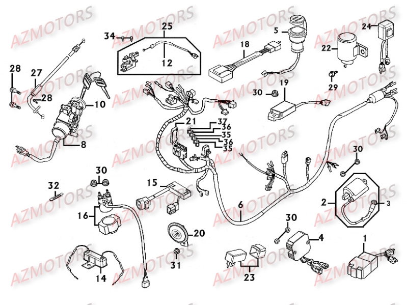 Equipement Electrique KYMCO Pièces Scooter Kymco PEOPLE 250 S 4T EURO II -