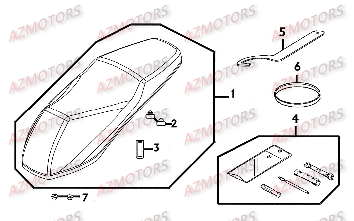 SELLE pour PEOPLE250-S-II