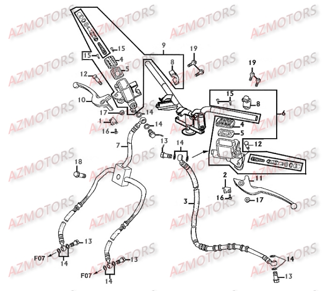 Systeme De Freins KYMCO Pièces Scooter Kymco PEOPLE 250 S 4T EURO II -