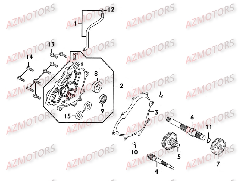 TRANSMISSION KYMCO Pièces Scooter Kymco PEOPLE 250 S 4T EURO II -
