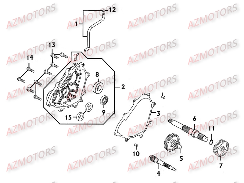 Transmission KYMCO Pièces Scooter Kymco PEOPLE 250 S 4T EURO II -
