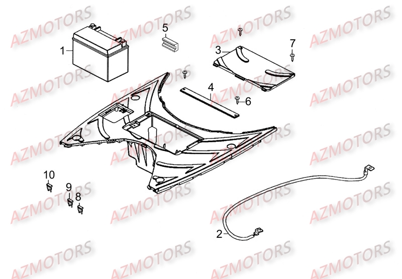 BATTERIE AZMOTORS PEOPLE300 GT III