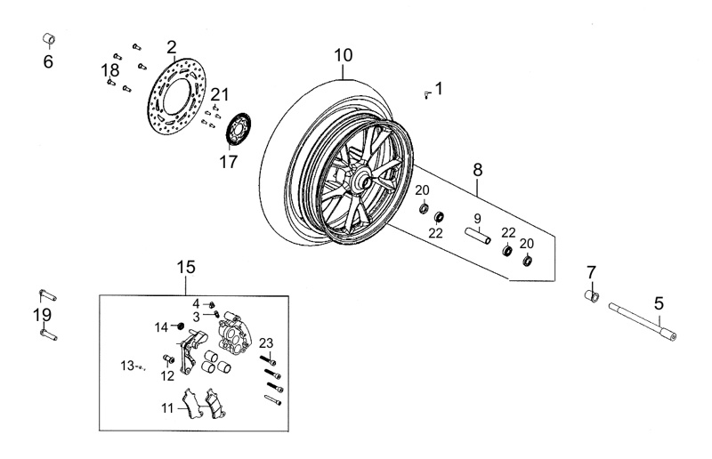 ROUE AVANT AZMOTORS PEOPLE300 GT III