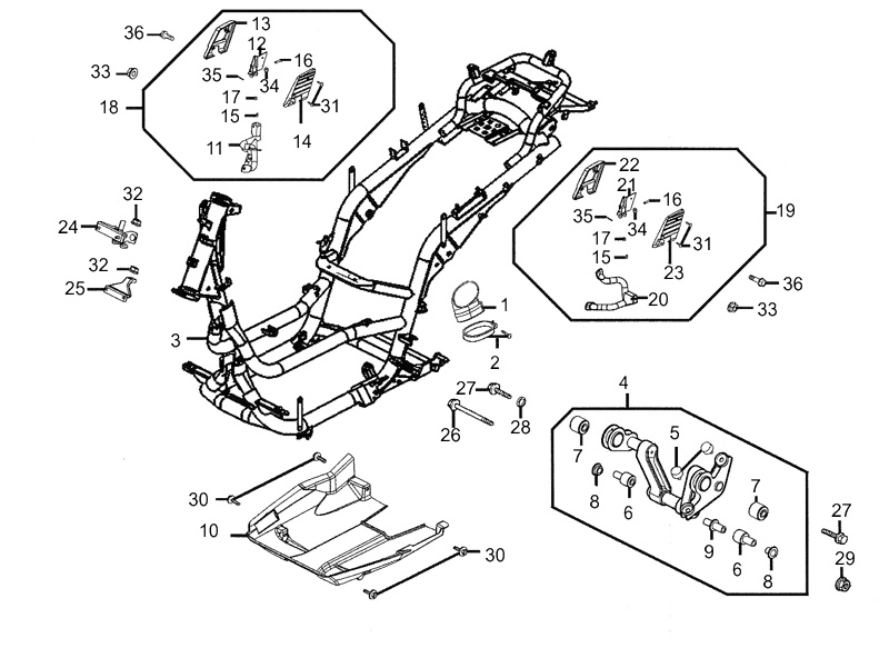 CHASSIS pour PEOPLE300-S-AFI-III