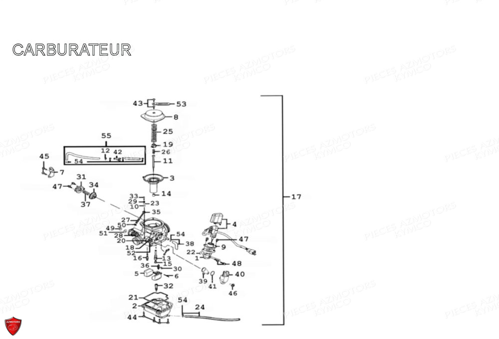 CARBURATEUR pour PEOPLE 125 S EURO3