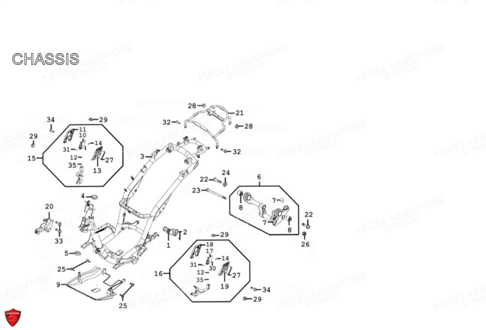 CHASSIS pour PEOPLE 125 S EURO3