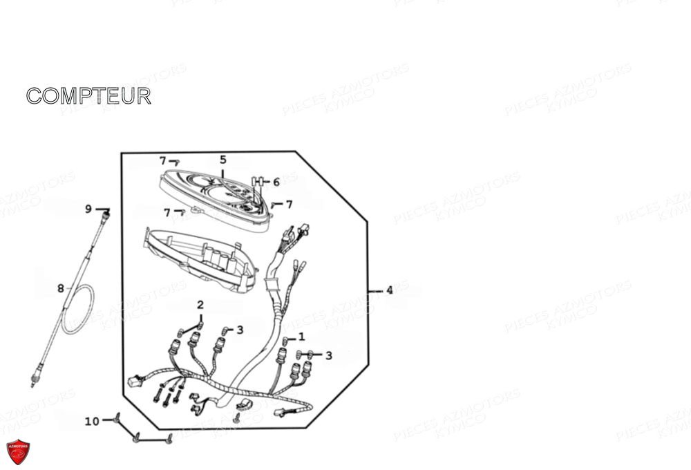 COMPTEUR KYMCO PEOPLE 125 S EURO3