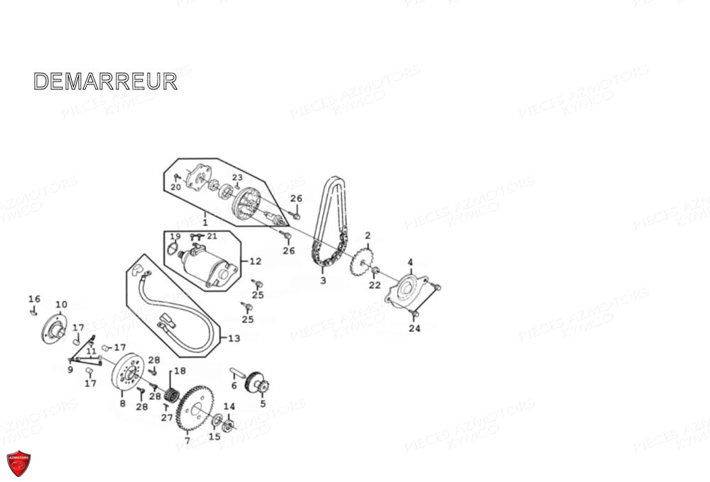 DEMARREUR pour PEOPLE 125 S EURO3