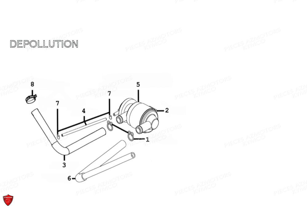 Depollution KYMCO Pièces Scooter Kymco PEOPLE 125 S 4T EURO III (BA25BA)