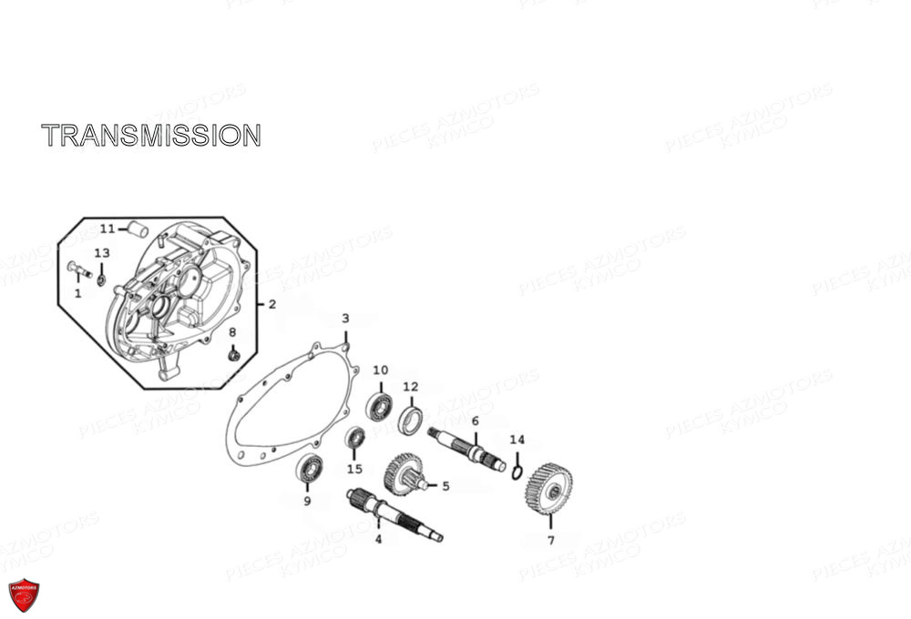 Transmission KYMCO Pièces Scooter Kymco PEOPLE 125 S 4T EURO III (BA25BA)