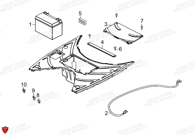 Batterie KYMCO Pièces Scooter PEOPLE GT 300I EURO III (BF60AA)
