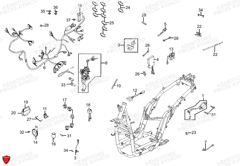 EQUIPEMENT ELECTRIQUE pour PEOPLE GT 300I