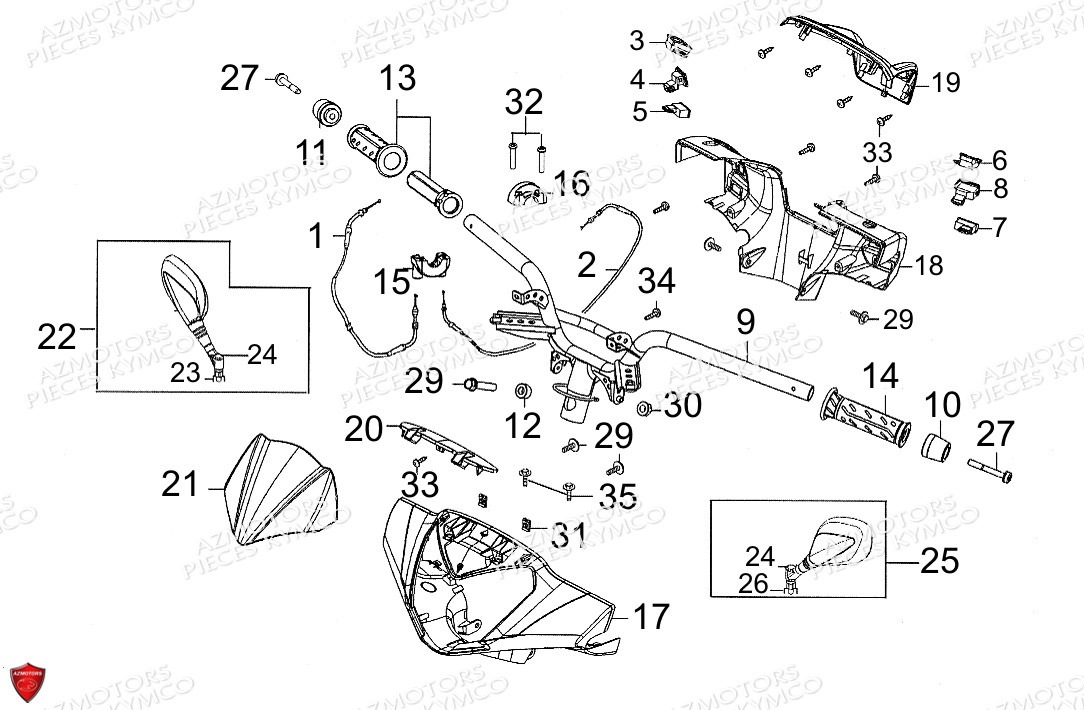 GUIDON pour PEOPLE GT 300I