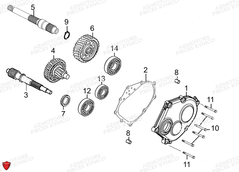 Transmission KYMCO Pièces Scooter PEOPLE GT 300I EURO III (BF60AA)
