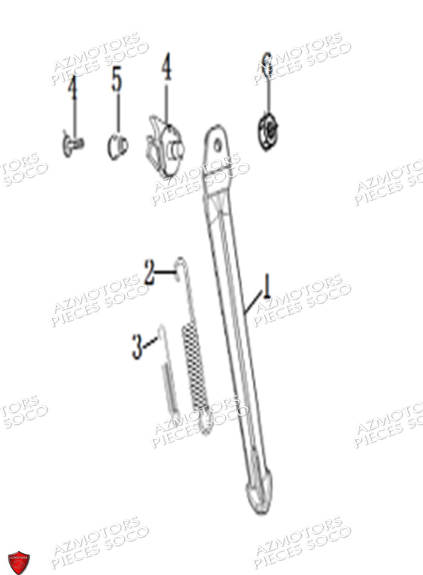 Bequille Laterale Side Stand SUPER SOCO Pièces CUx Pro SOCO ORIGINE