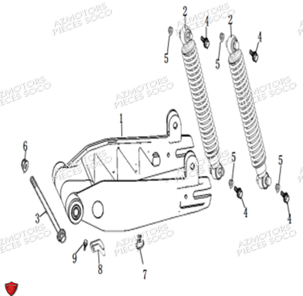 Bras Oscillants Swingarm SUPER SOCO Pièces CUx Pro SOCO ORIGINE