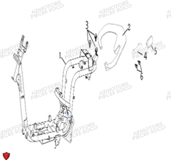 Cadre Main Frame SUPER SOCO Pièces CUx Pro SOCO ORIGINE