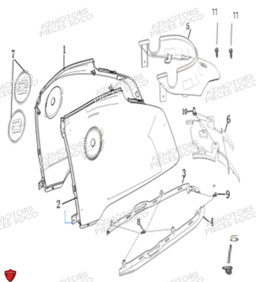 CARENAGES-BODY COVER pour PIECES CUX PRO