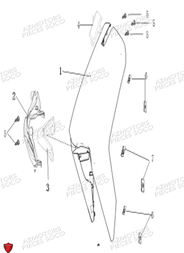 Carenages Avant Front Cover SUPER SOCO Pièces CUx Pro SOCO ORIGINE