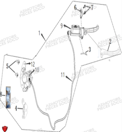 Frein Avant Front Brake SUPER SOCO Pièces CUx Pro SOCO ORIGINE