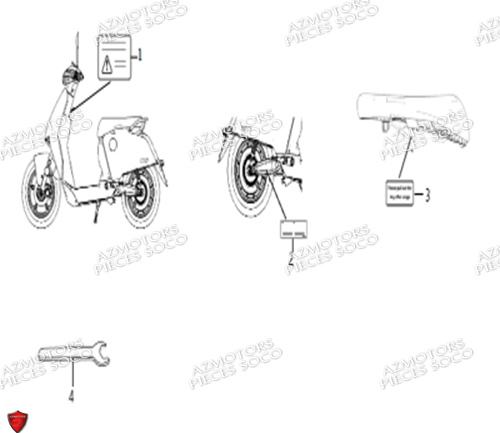 Label SUPER SOCO Pièces CUx Pro SOCO ORIGINE